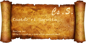 Csatári Sarolta névjegykártya