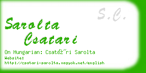 sarolta csatari business card